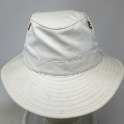 Tilley Orbit Boonie Hat White 7 1/4 Cotton Hemp Blend Wide Brim Made Canada