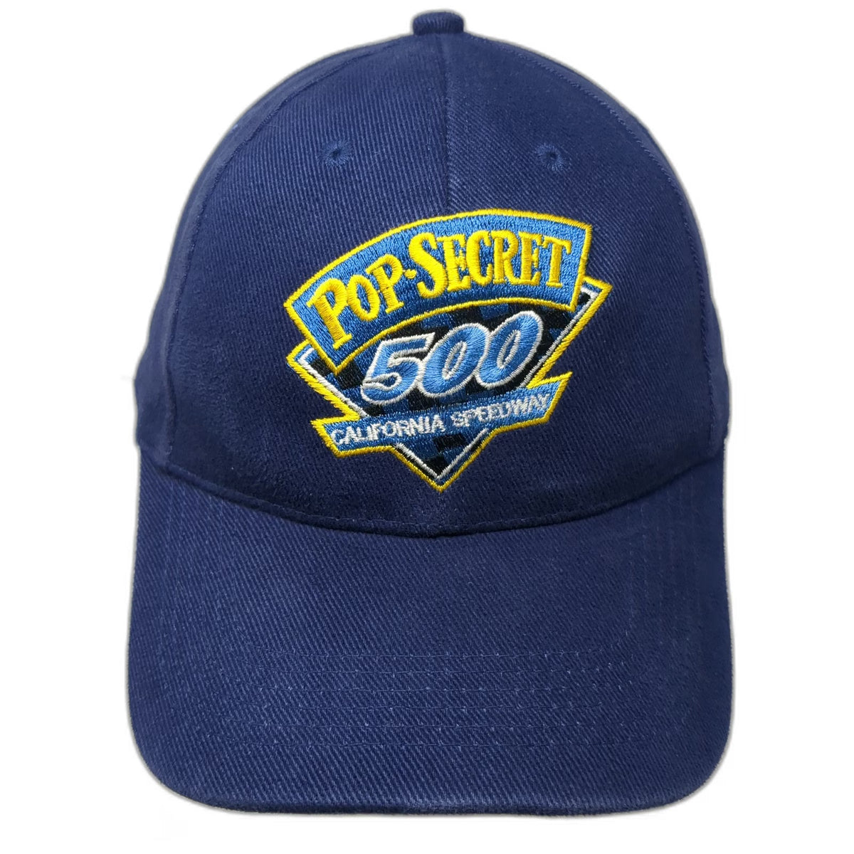 Pop-Secret 500 California Speedway Logo Hat Blue One Size Baseball Cap Strapback