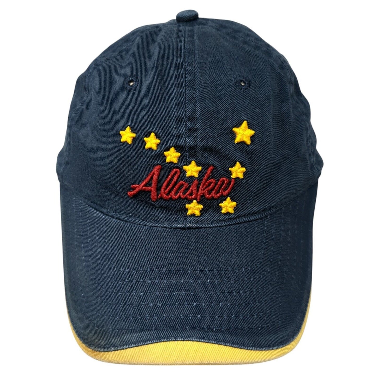 Alaska Stars Slideback Hat Blue One Size Adjustable Embroidered 6 Panel