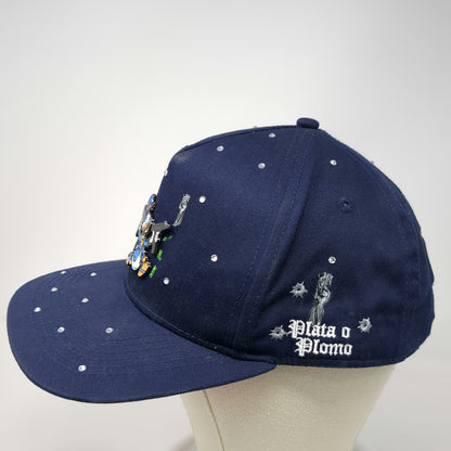 Cash Only 5 Panel Blue Hat One Size Donald Duck Rhinestone Montana Power Respect