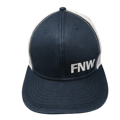 FNW Snapback Mesh Back Trucker Hat Blue OSFA Adjustable Embroidered