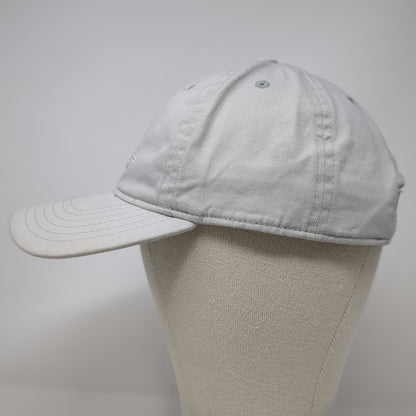 Adidas Baseball Cap Gray One Size Trefoil Logo Strapback Cotton Curved Brim Hat