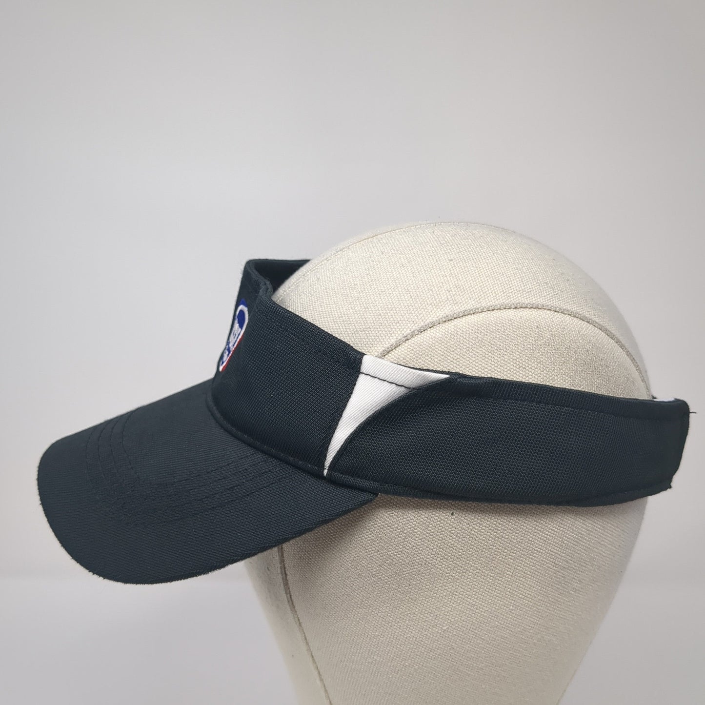 USL Sun Visor Hat Black One Size Adjustable Strap Lightweight Sport-Tek