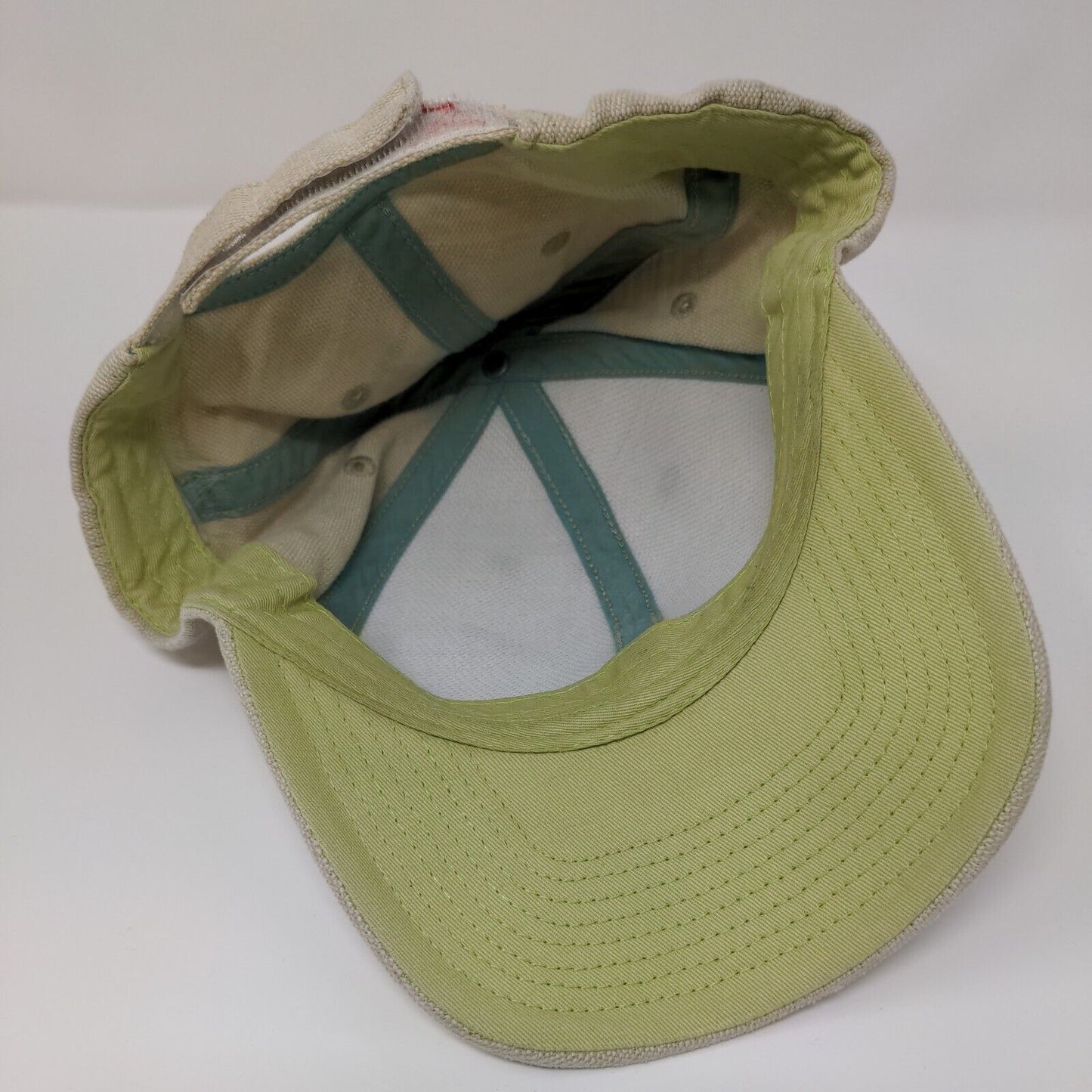 Unbranded Strapback Hat Tan One Size Solid Embroidered Adjustable