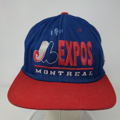 JB Expos Men's Snapback Hat Blue Red Embroidered Logo Adjustable