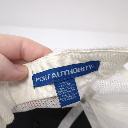 Port Authority Snapback Trucker Hat Black OS Adjustable Embroidered Mesh Back