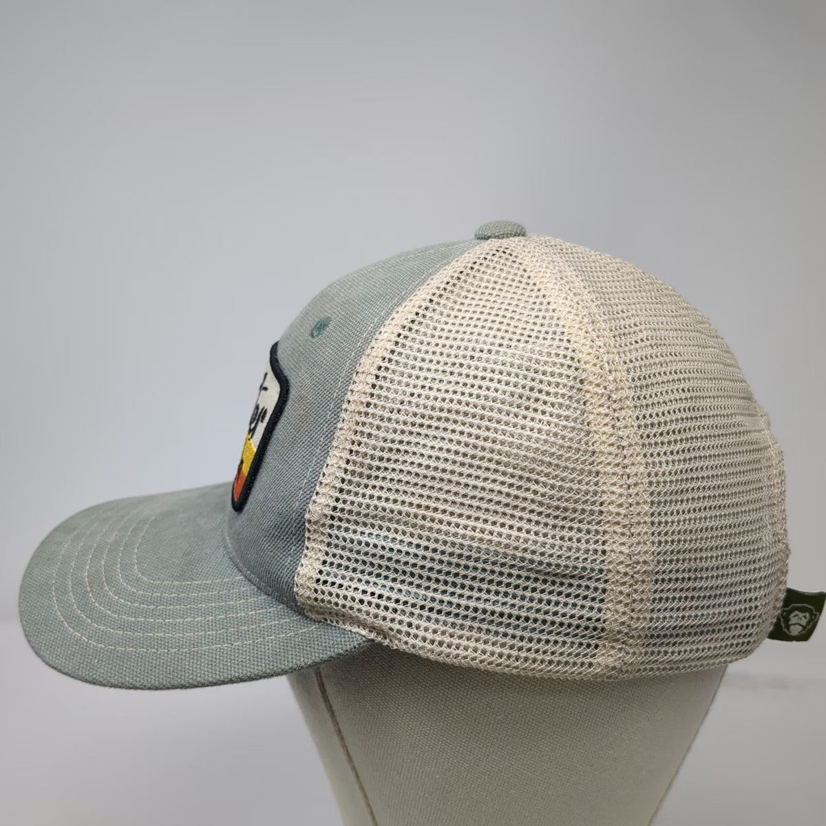 Howler Bros Baseball Cap Green Beige One Size Mesh Strapback Patch Graphic Hat