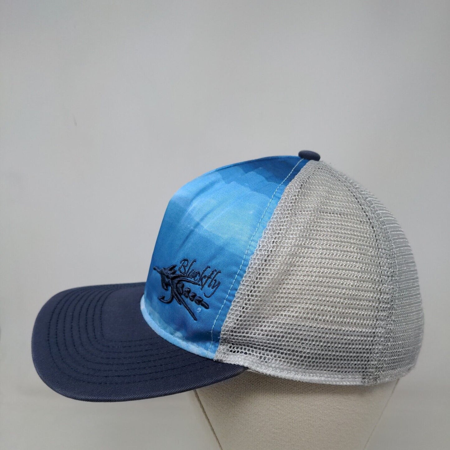 Blackfly Snapback Mesh Back Trucker Hat Blue One Size Embroidered Legacy