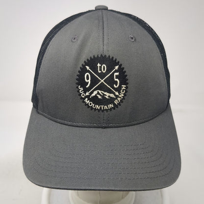 Richardson Trucker Hat Gray L Jug Mountain Ranch 9 to 5 Patch Mesh Back Snapback