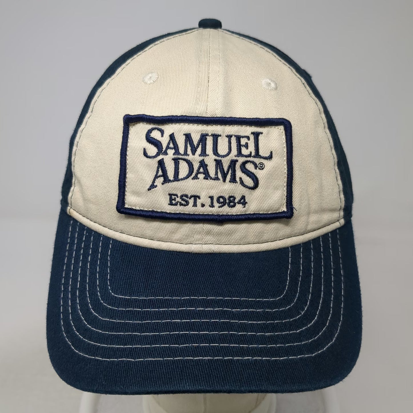 Samuel Adams Baseball Cap Blue One Size Patch Boston MA Slideback Beer Logo Hat