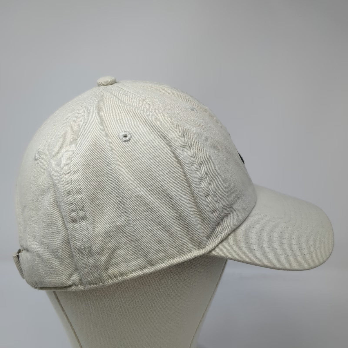 Nike Baseball Cap Beige Black One Size Slideback Heritage86 Cotton Logo Hat