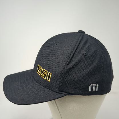 TravisMathew Baseball Cap Black XL Hat ESI Embroidered Performance Flexfit
