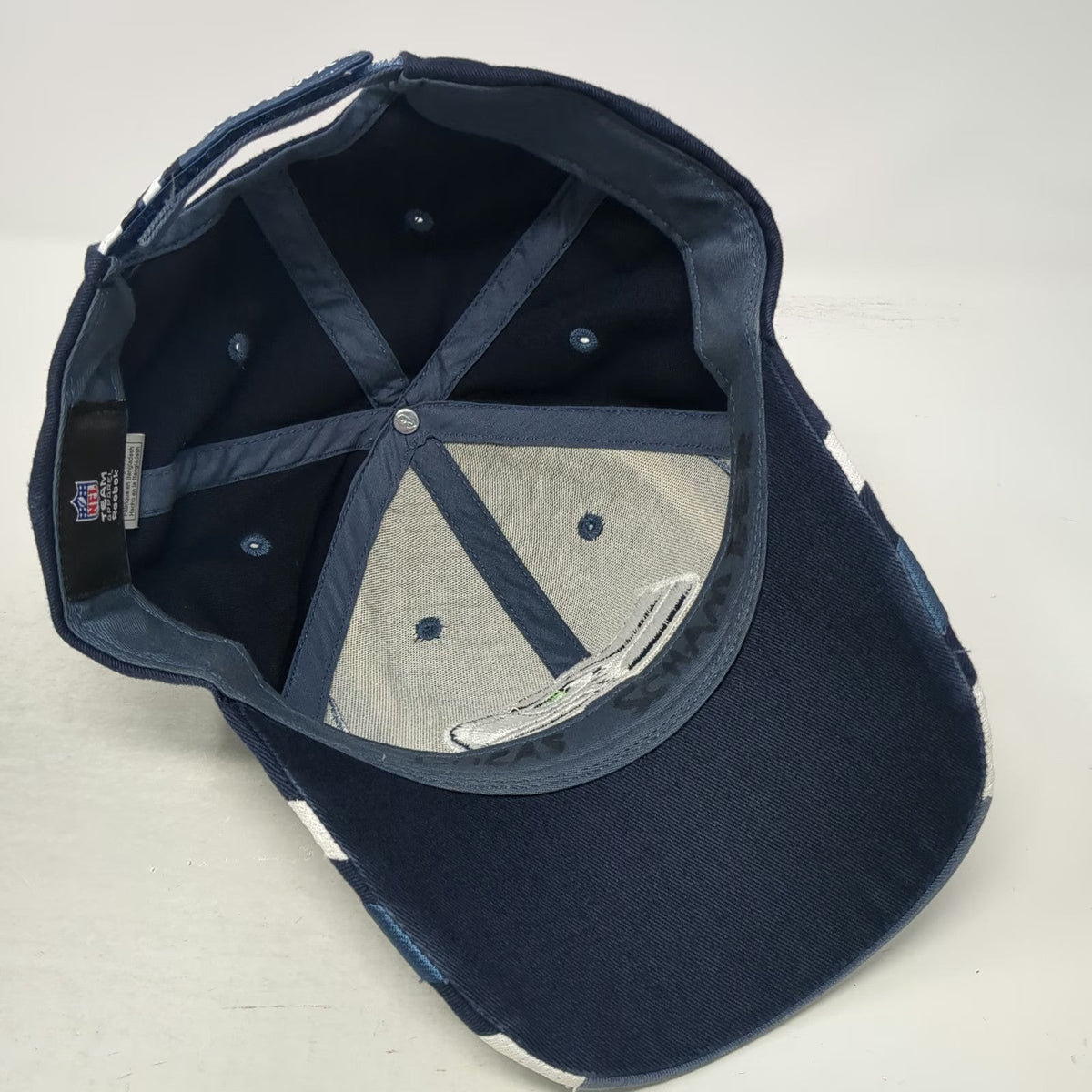 Seattle Seahawks NFL Reebok Blue One Size Cap Gray White Side Stripes Logo Hat