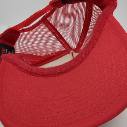 Otto Trucker Hat Red One Size Fort Desolation Goods Gatherings Mesh Snapback