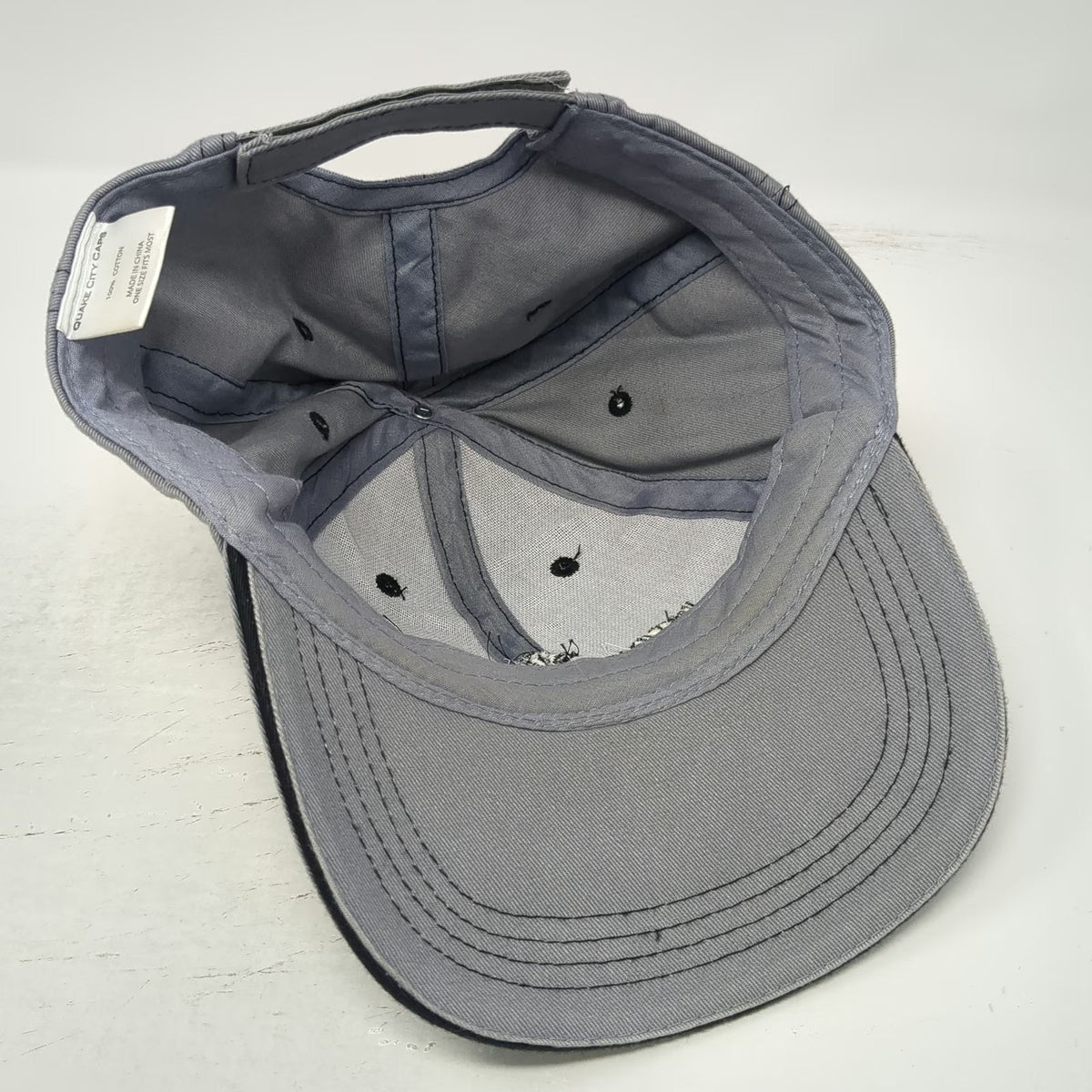Quake City Caps Baseball Cap Gray One Size Intermountain Healthcare Cotton hat