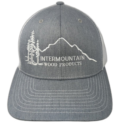 Richardson 112 Trucker Hat Gray OSFM Intermountain Wood Products Snapback Mesh