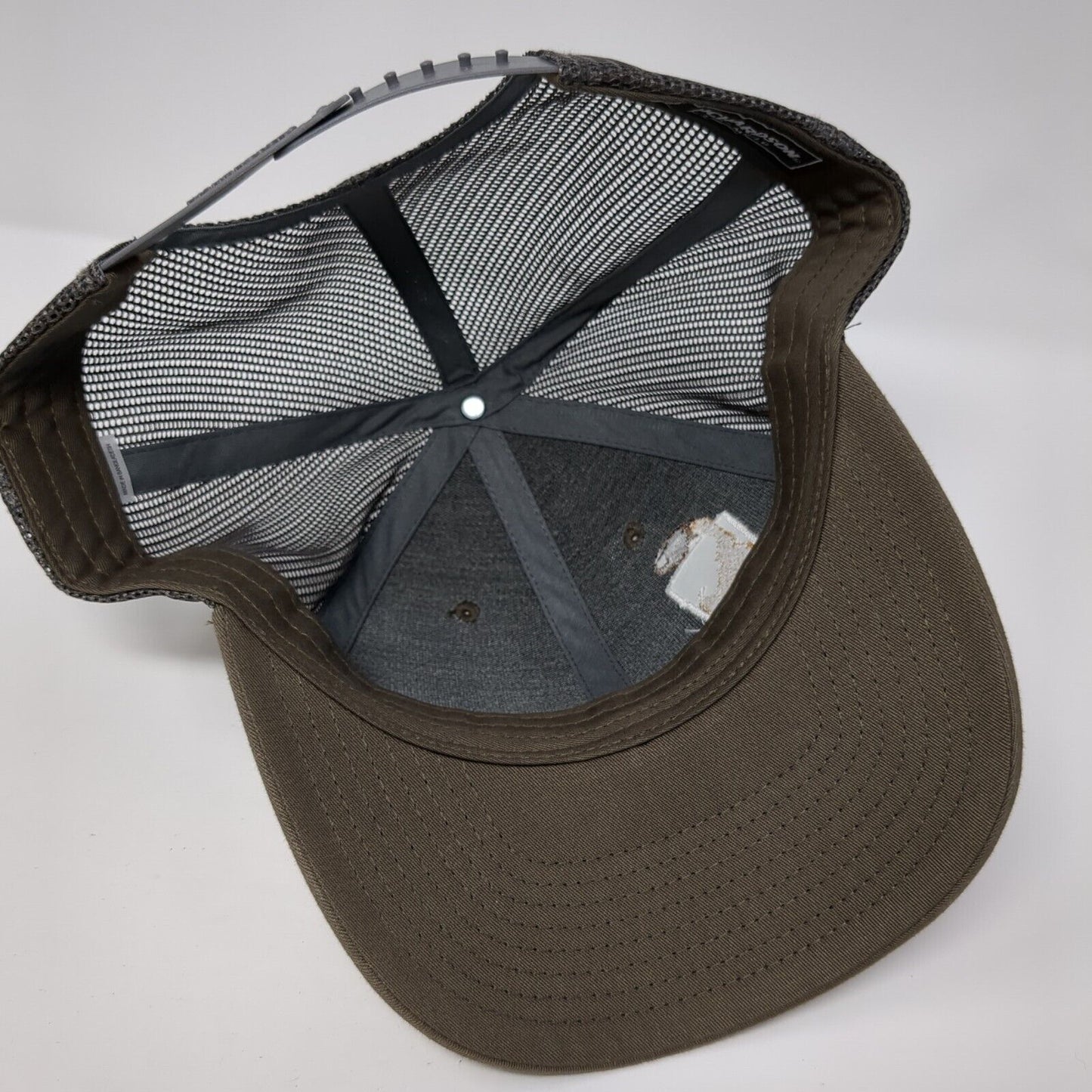 Drink Local Brew Snapback Trucker Hat Brown M/L Embroidered Richardson