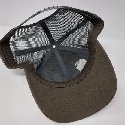 Drink Local Brew Snapback Trucker Hat Brown M/L Embroidered Richardson