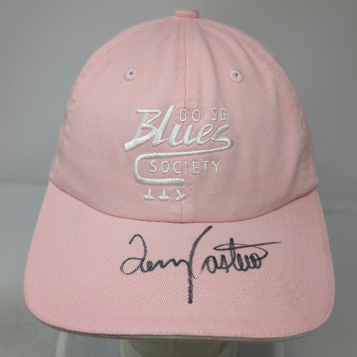 Port Authority Baseball Cap Pink One Size Boise Blues Society Trumpet Music Hat