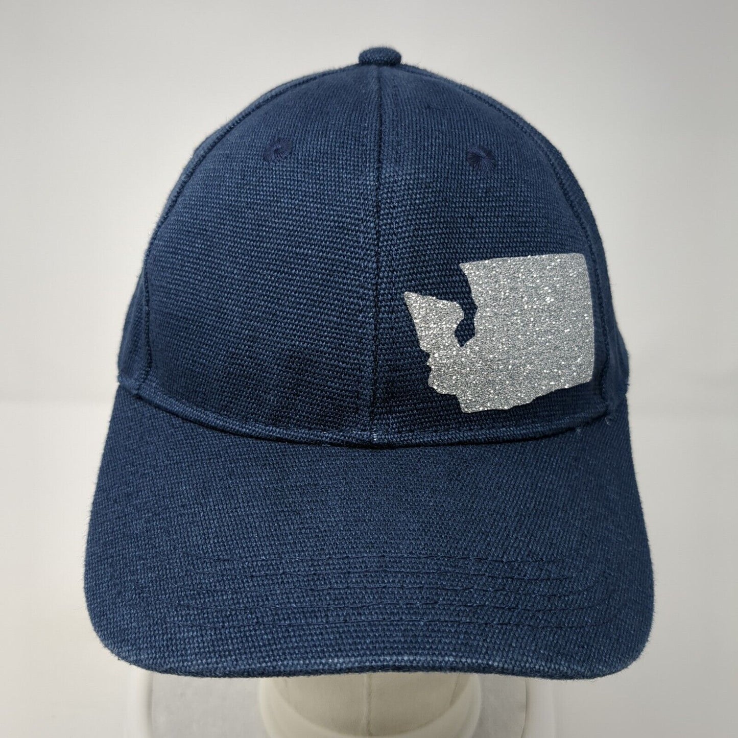 Washington State Map Snapback Hat Blue One Size Adjustable 6 Panel Econscious