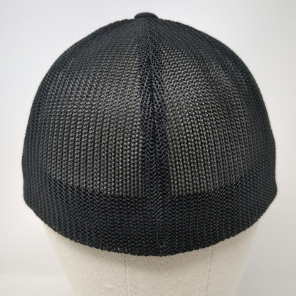 Own Boss Supply Co Baseball Cap Black OSFM Leather American Flag Patch Mesh Hat