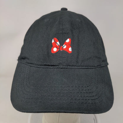 Minnie Mouse Polka Dot Bow Slideback Hat Black One Size Embroidered Disney