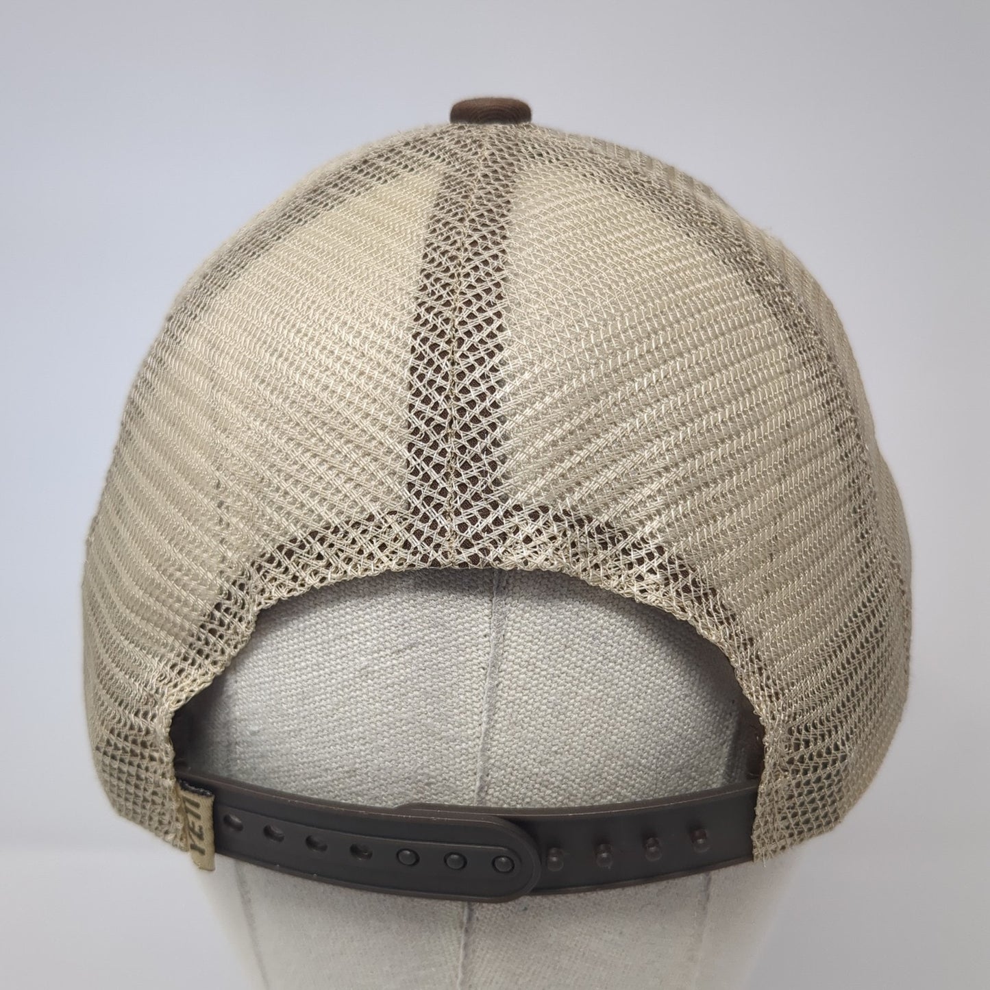 Yeti Coolers Snapback Trucker Hat Brown OS Adjustable Embroidered Mesh Back