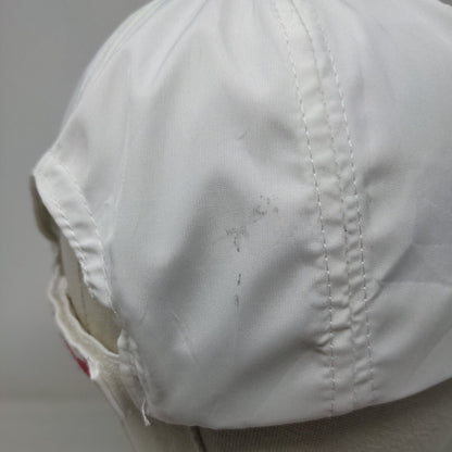 Farmasi Strapback Hat White One Size Solid Embroidered Adjustable