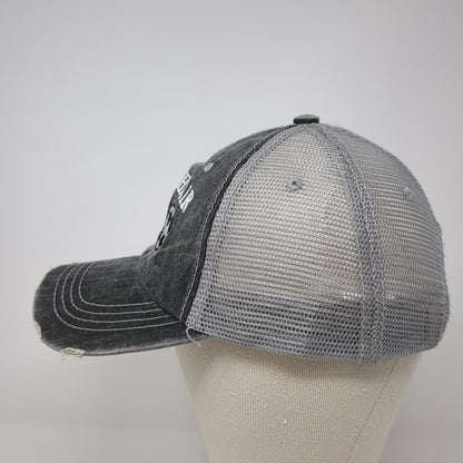 Soccer Hair Don't Care Strapback Trucker Hat Gray One Size Mesh Back