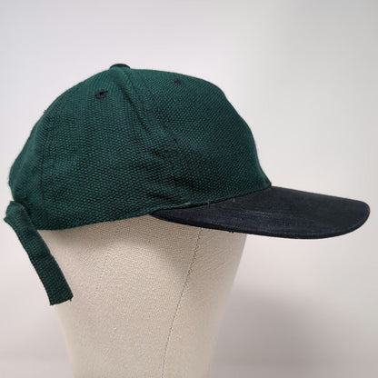 Luna Pier Baseball Cap Green Black One Size Two Tone Textured Hat Slideback