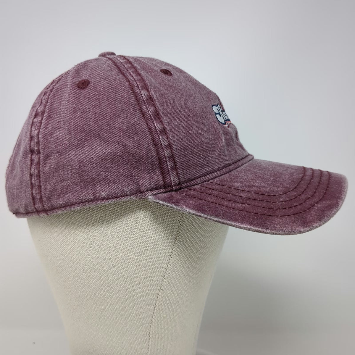 Home Free Kansas Baseball Cap Red One Size Retro Script Strapback Adjustable Hat