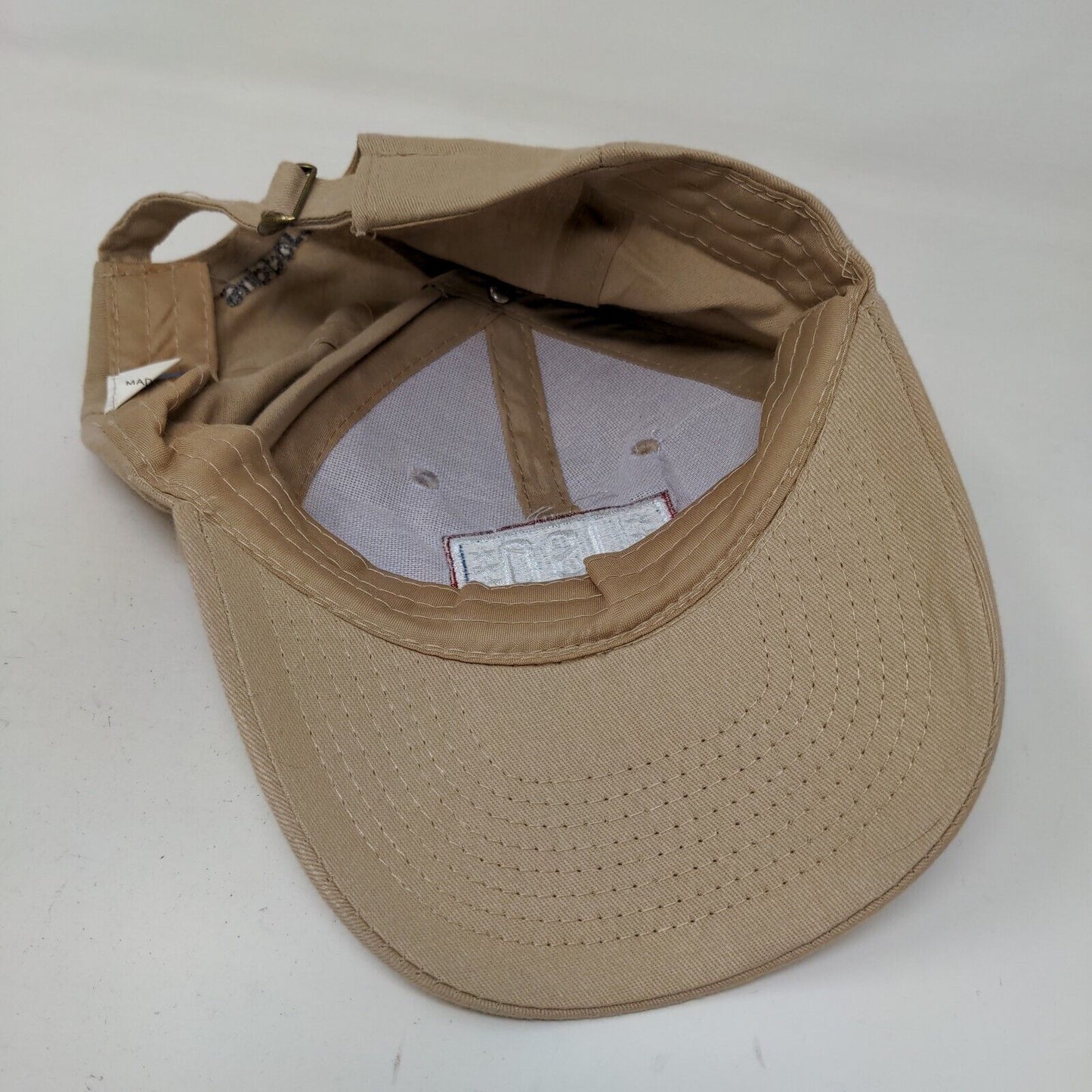 USO Men's Slideback Hat Tan Adjustable Embroidered Logo 100% Cotton