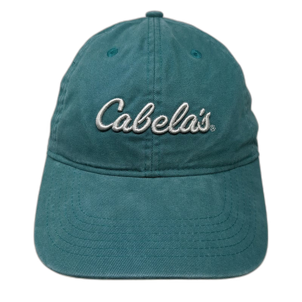 Cabela's Baseball Cap Green One Size Script Logo Strapback Adjustable Hat
