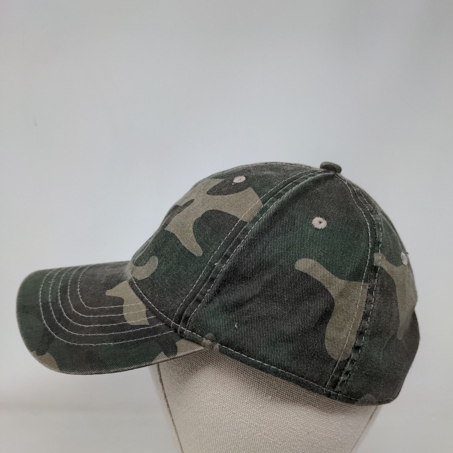 Unbranded Strapback Hat Camouflage OSFM Adjustable 6 Panel Blank