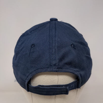 George Strapback Hat Blue One Size Adjustable Vent Holes 6 Panel Blank