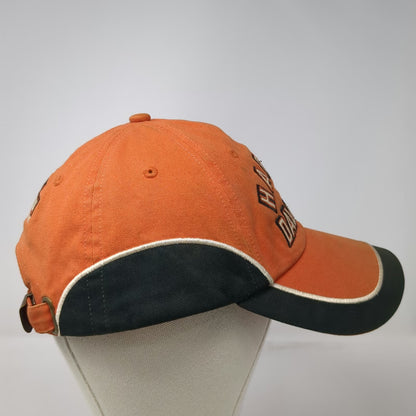 Harley-Davidson Baseball Cap Orange One Size Embroidered Slideback Cotton Hat