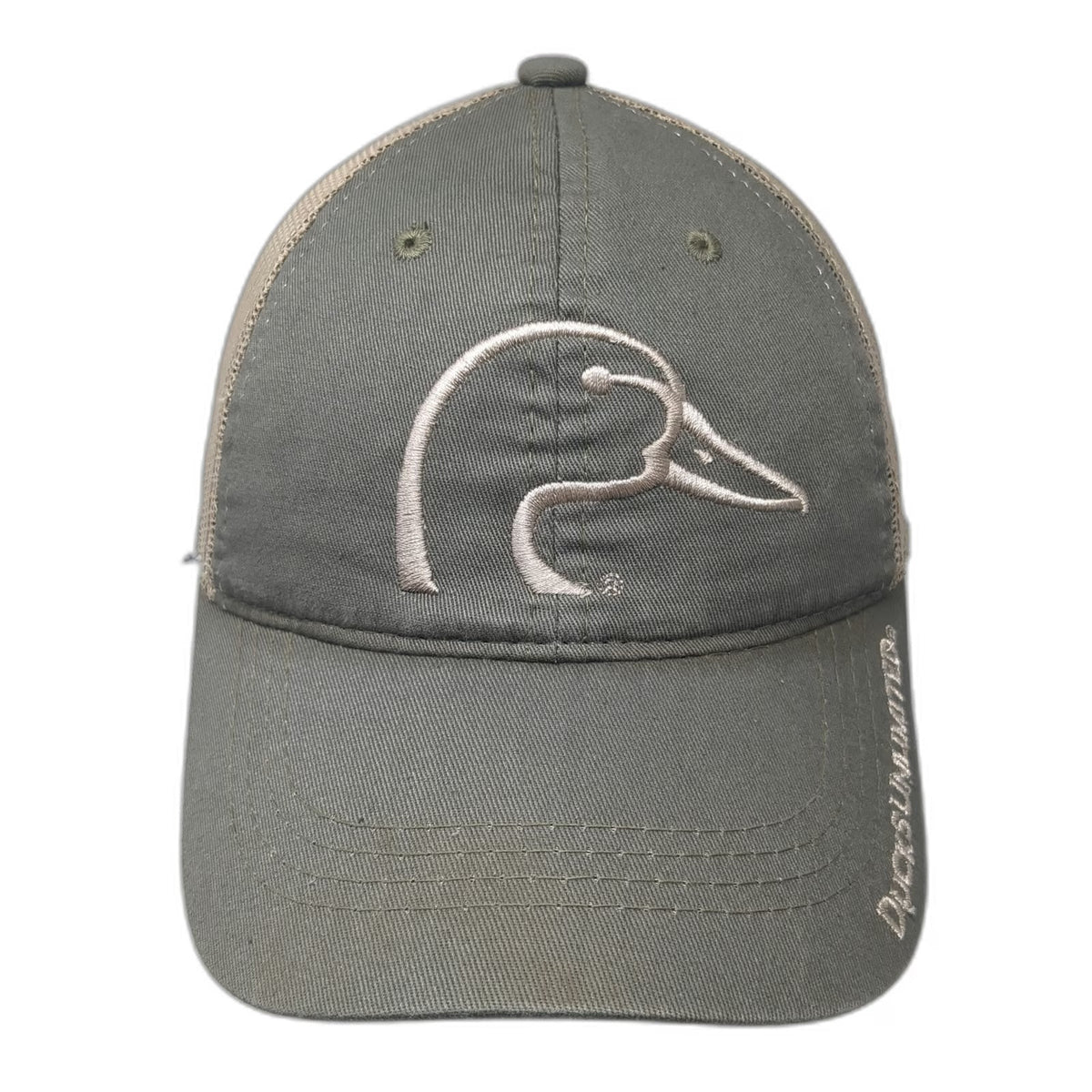 Ducks Unlimited Baseball Cap Green One Size Mesh Back Strapback Logo Hat Hunting