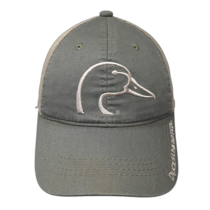 Ducks Unlimited Baseball Cap Green One Size Mesh Back Strapback Logo Hat Hunting