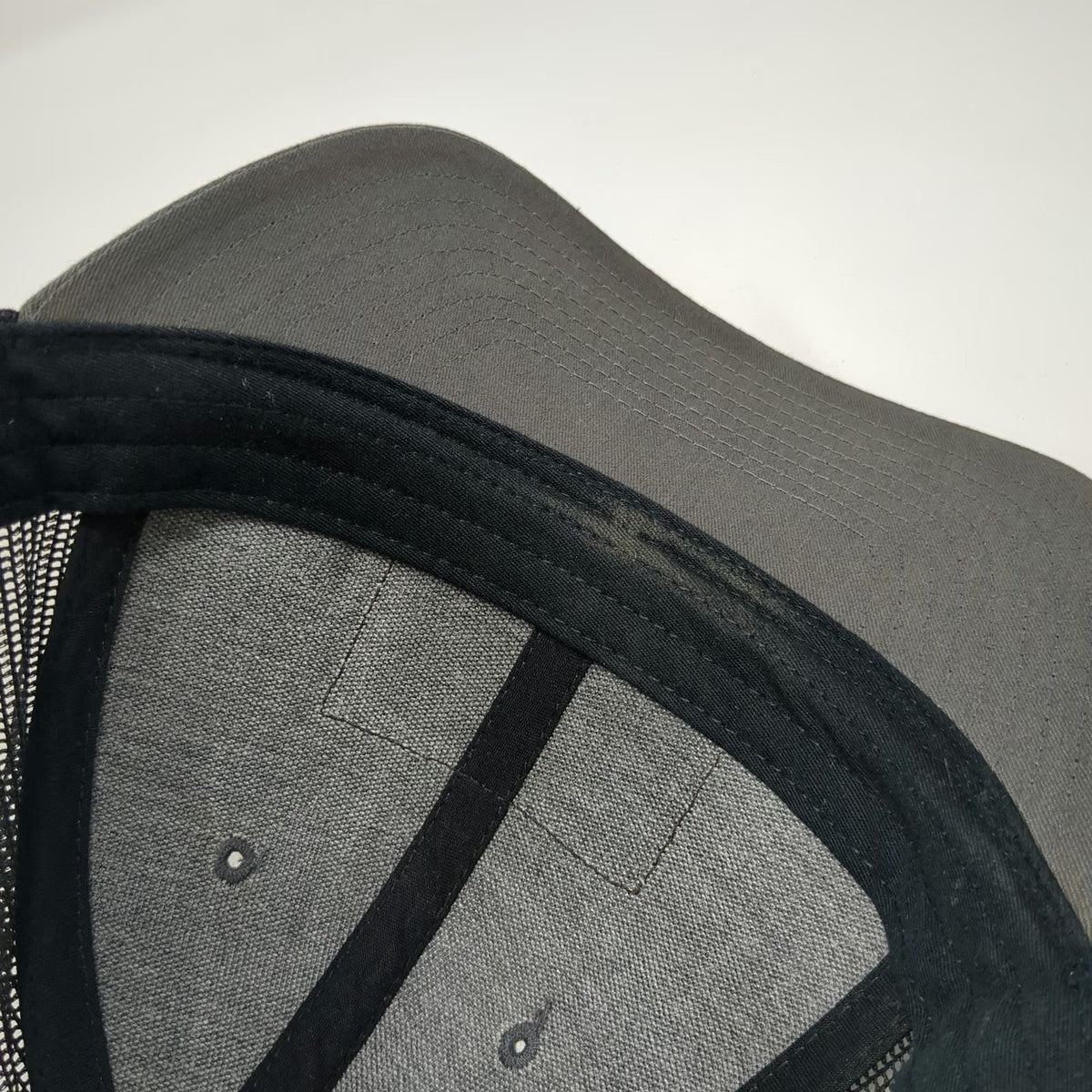 Richardson Trucker Hat Gray Black L Snapback Maine Drilling Blasting Leather