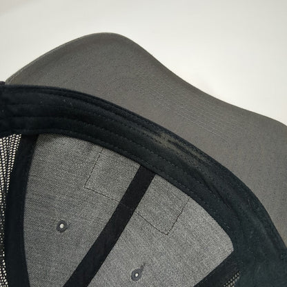 Richardson Trucker Hat Gray Black L Snapback Maine Drilling Blasting Leather