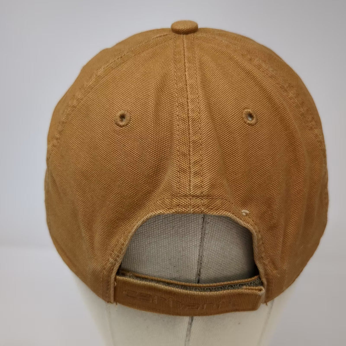 Carhartt Brown Baseball Cap One Size Adjustable Leather Patch Cotton Hat