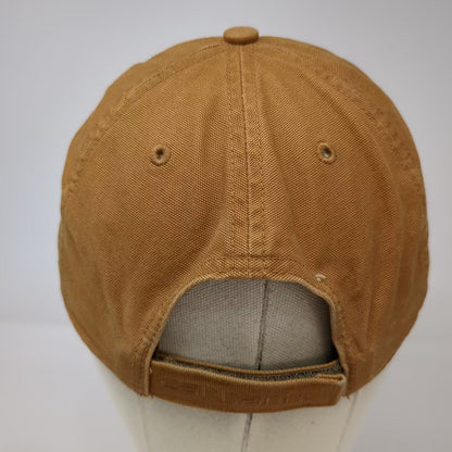 Carhartt Brown Baseball Cap One Size Adjustable Leather Patch Cotton Hat