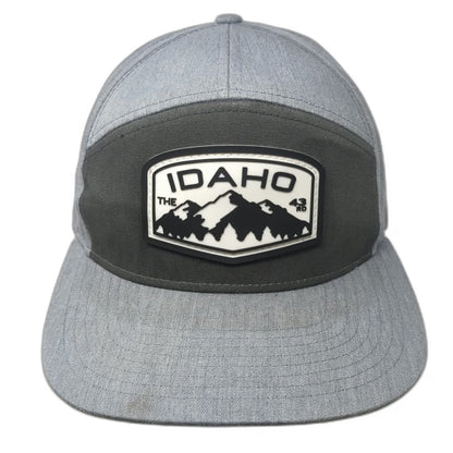 Richardson Baseball Cap Gray One Size Idaho Mountain Patch 7 Panel Strapback Hat