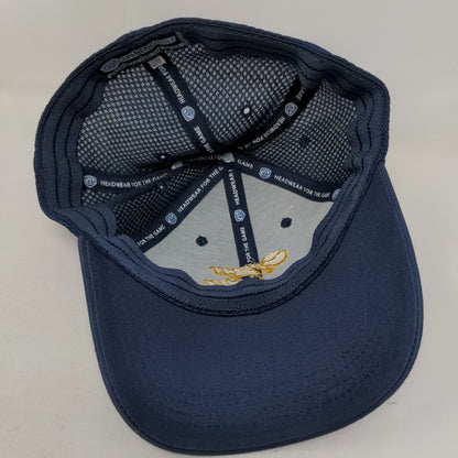 Cypress Run Fitted Mesh Back Golf Hat Blue S/M Embroidered Cap America