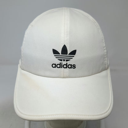 adidas Baseball Cap White One Size 3-Stripe Back Trefoil Logo Stretch Hat