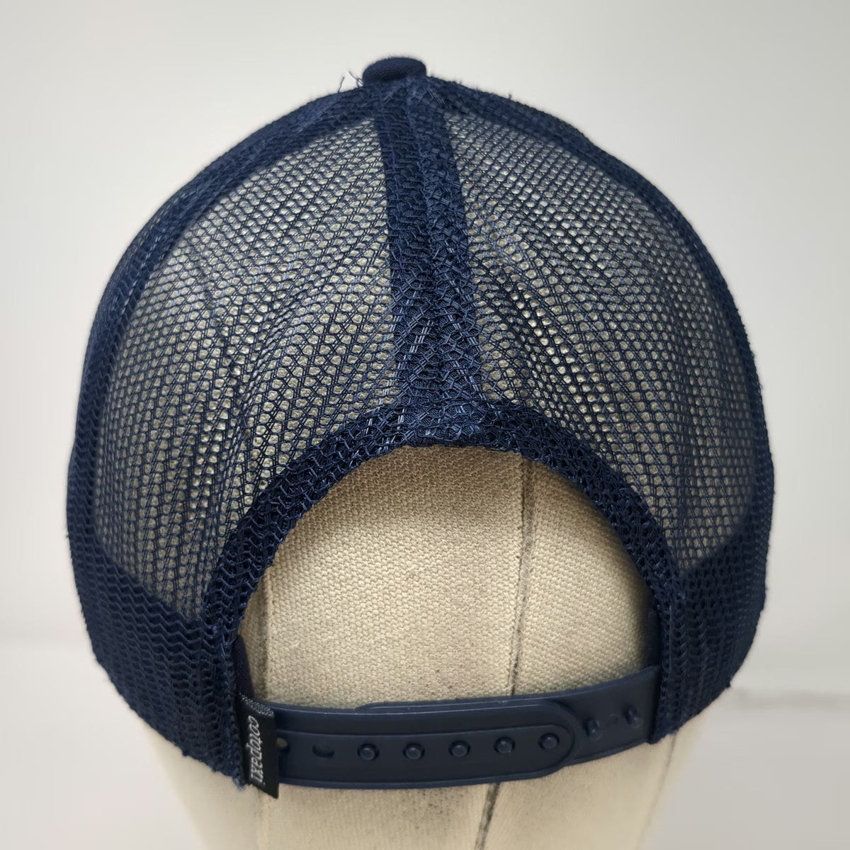 Cotopaxi Trucker Hat Blue One Size Llama Embroidered Logo Mesh Back Snapback