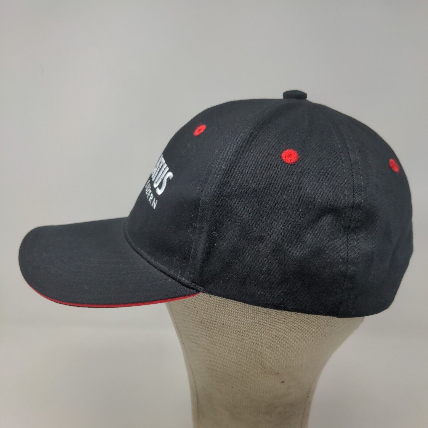 Pilatus Luzern Men's Slideback Hat Black Embroidered Logo 100% Cotton