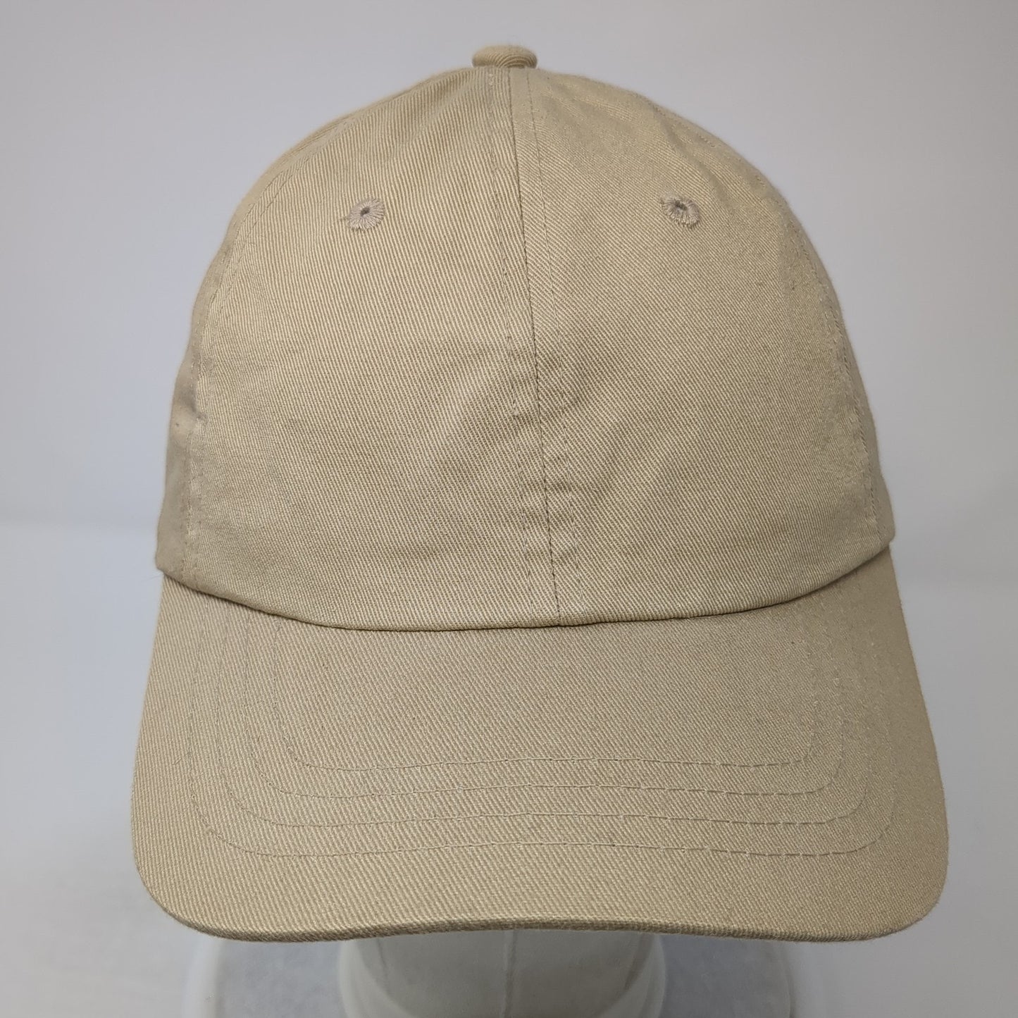 Unbranded Strapback Baseball Cap Brown One Size Adjustable Vented Holes Blank
