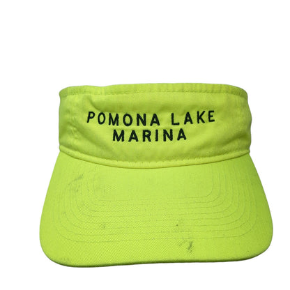 Pomona Lake Marina Sun Visor Hat Green One Size Adjustable Port & Company