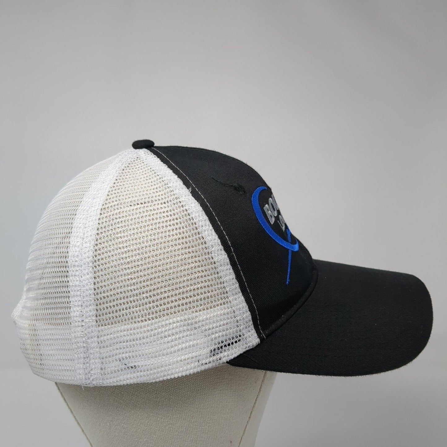 Bourque Logistics Snapback Trucker Hat Black One Size Adjustable Mesh Back